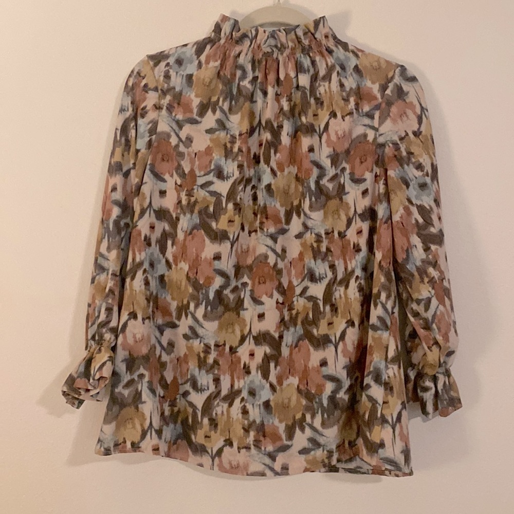 Abstract Floral Blouse, S